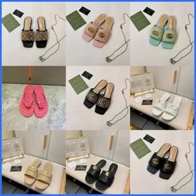 Gucci Burberry new summer fashion classic embroidered flat heel light sandals-2340