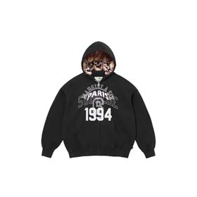 Nike ×supreme Stussy Fashionable Jira joint skull ghost fire destruction zipper hooded sweatshirt tracksuit-2544